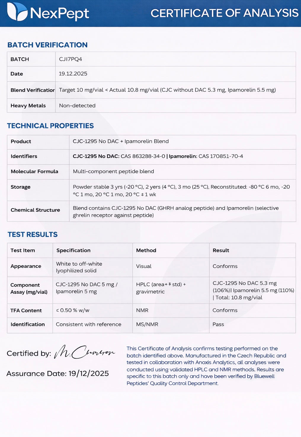 CJC-1295 no DAC + Ipamorelin Blend